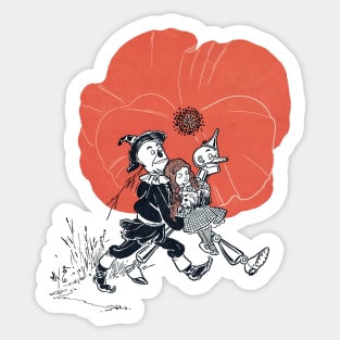 Scarecrow and Tin Woodman carry Dorothy Sticker